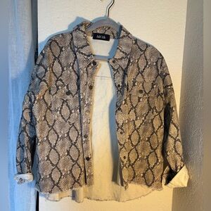 Snakeskin Jean Jacket